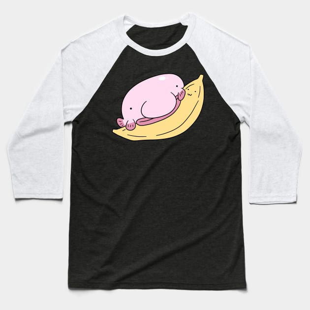 Blobfish and Banana Baseball T-Shirt by saradaboru